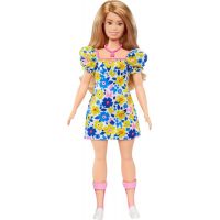 Mattel Barbie modelka Šaty s modrými a žltými kvetinami 3