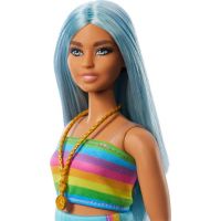 Mattel Barbie modelka tyrkysová sukně a top s duhou 3