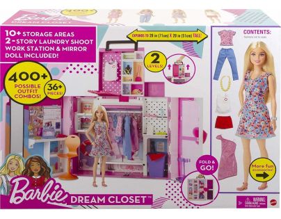 Mattel Barbie módny šatník snov s bábikou 30 cm