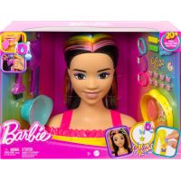Mattel Barbie Neónovo dúhová česacia hlava Čiernovláska 4