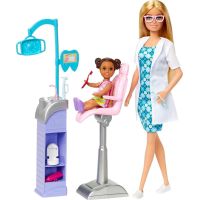 Mattel Barbie Povolanie Herný set s bábikou Zubárka blondínka - Poškodený obal