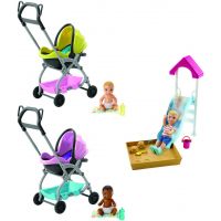 Mattel Barbie příběh z deníku chůvy miminko žlutý kočár 4