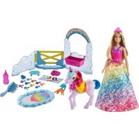 Mattel Barbie princezná a dúhový jednorožec herný set