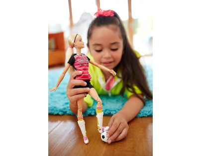 Mattel Barbie sportovkyně Fotbalistka blondýnka