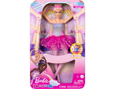 Mattel Barbie Svietiaca magická baletka s ružovou sukňou 31 cm - Poškodený obal
