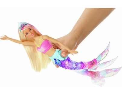 Mattel Barbie svietiace morská panna s pohyblivým chvostom beloška - Poškodený obal