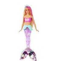 Mattel Barbie svietiace morská panna s pohyblivým chvostom beloška