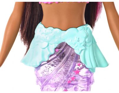 Mattel Barbie svietiace morská panna s pohyblivým chvostom černoška