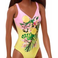 Mattel Barbie v plavkách černoška žlté s listy 5