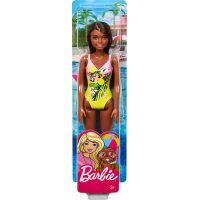 Mattel Barbie v plavkách černoška žlté s listy 6