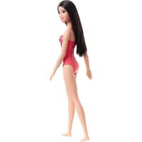 Mattel Barbie v plavkách čiernovlasá ružové so vzorom 2