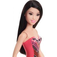 Mattel Barbie v plavkách čiernovlasá ružové so vzorom 4