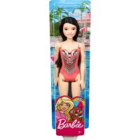Mattel Barbie v plavkách čiernovlasá ružové so vzorom 6