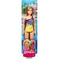 Mattel Barbie v plavkách svetlovláska žlutomodrá s pruhmi 6
