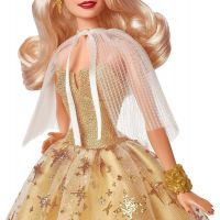 Mattel Barbie Vianočná bábika blondínka 2023 3