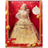Mattel Barbie Vianočná bábika blondínka 2023 5