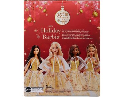 Mattel Barbie Vianočná bábika blondínka 2023