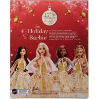 Mattel Barbie Vianočná bábika blondínka 2023 6