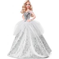 Mattel Barbie vianočné bábika blondínka v striebornom 2