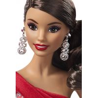 Mattel Barbie vánoční panenka brunetka 4