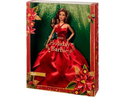 Mattel Barbie Vianočná bábika čiernovláska