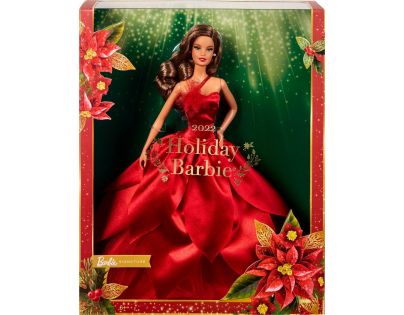 Mattel Barbie Vianočná bábika čiernovláska