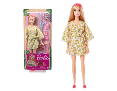 Mattel Barbie wellness bábika v županu