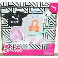 Mattel Barbie značkové oblečenie a doplnky čierne tričko PUMA 2