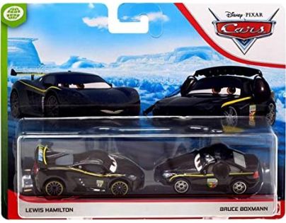 Mattel Cars 3 autá 2 ks Lewis Hamilton a Bruce Boxmann