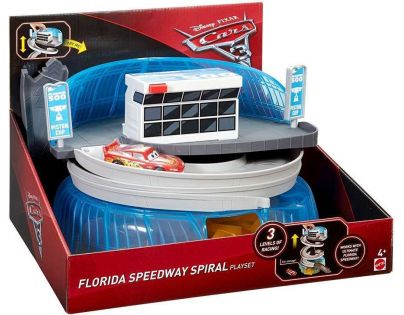 Mattel Cars 3 Florida speedway garáž