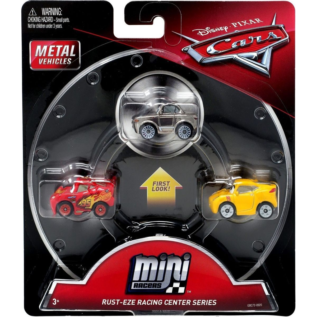 Mattel Cars 3 Mini autá 3ks Rust-Eze Racing Center Series GBC72