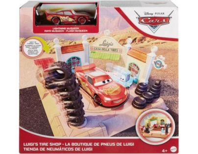 Mattel Cars action shifters herní set Luigiho obchod s pneumatikami
