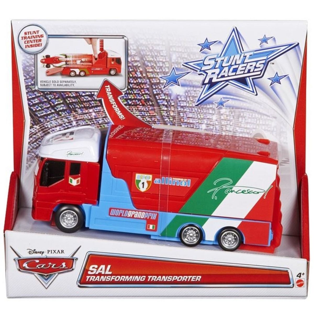 Cars kaskadérský transportér Mattel Y1320 - Francesco transporter