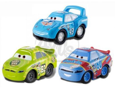 Cars Micro Drifters 3ks Mattel W7160 - Shiny Wax, Gask-Its, The King