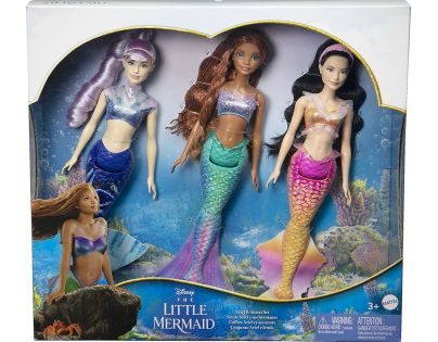 Mattel Disney Princess sada 3 ks bábik Malá morská víla a sestričky