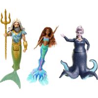 Mattel Disney Princess sada 3 ks bábik Malá morská víla, Ursula a Kráľ Triton