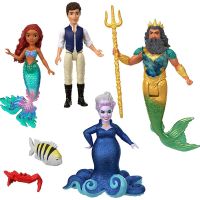 Mattel Disney Princess Sada 6 ks Malých bábik: Malá morská víla s kamarátmi HLX19