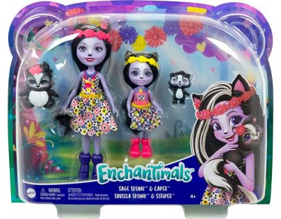 Mattel Enchantimals Bábika a setrička Sage Skunk a Caper