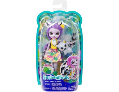 Mattel Enchantimals bábika a zvieratko Larissa Lemur a Ringlet