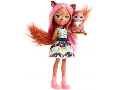 Mattel Enchantimals bábika Sancha Squirrel s veveričkou Stumper