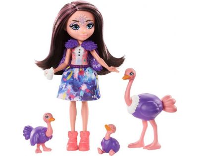 Mattel Enchantimals rodinka Pštrosy