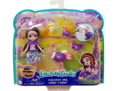 Mattel Enchantimals rodinka Pštrosy