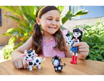 Mattel Enchantimals rodinka Strakaté kravičky