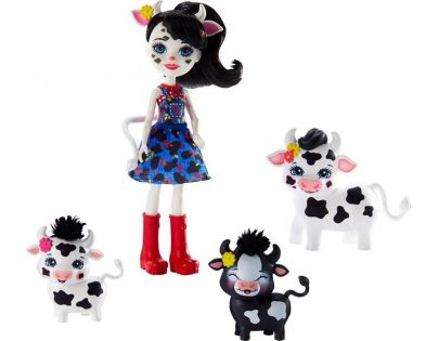 Mattel Enchantimals rodinka Strakaté kravičky