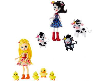 Mattel Enchantimals rodinka Strakaté kravičky
