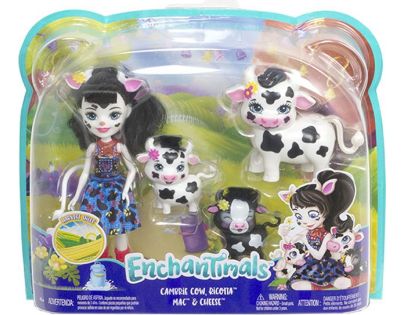 Mattel Enchantimals rodinka Strakaté kravičky
