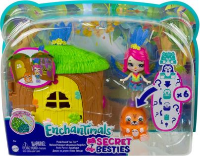 Mattel Enchantimals tajné útočiště nejlepších přátel Parrot Peeki Tree Hut
