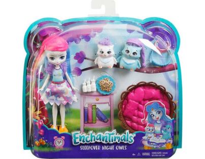 Mattel Enchantimals Tematické balenia bábika Ohana Owl so sovičkami