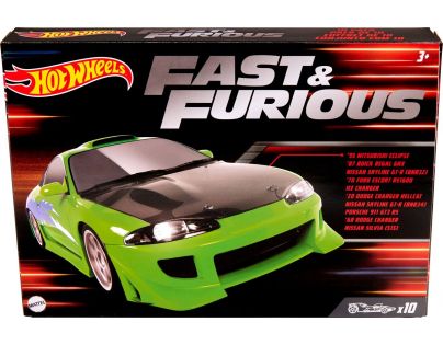 Mattel Hot Wheels Tematický angličák Rýchlo a zbesilo 10 ks