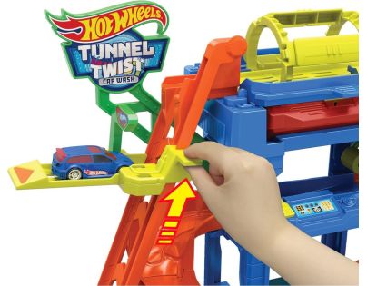 Mattel Hot Wheels City Color shifters autoumývačka s otočným tunelom - Poškodený obal